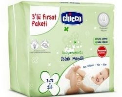 Chicco Baby Moments Islak Mendil 3lü Paket