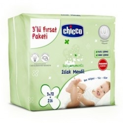 Chicco Baby Moments Islak Mendil 3lü Paket