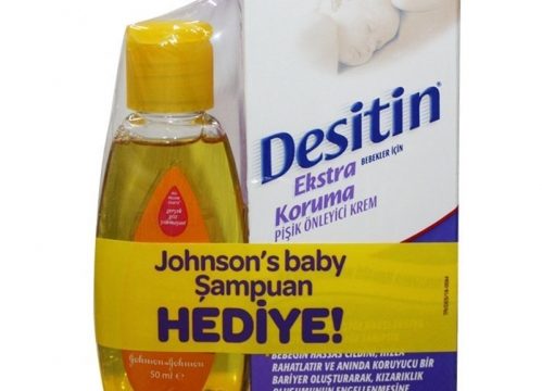 Desitin Ekstra Koruma Pişik Bakım Kremi 75ml Johnsons Baby Şampuan 50 ml HEDİYE