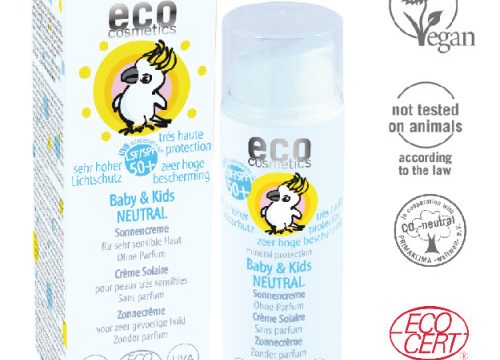 Eco cosmetics Organik Bebek ve Çocuklara Özel Güneş Koruyucu Losyon – Kokusuz (SPF 50+) 50 ml ÖZEL FİYAT