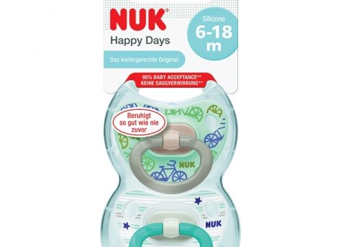 NUK No:3 SL Silikon Emzik – Happy Days 2 Li