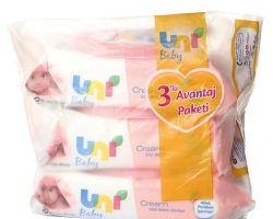 Uni Baby 3lü Avantaj Paketi Cream Islak Bebek Havlusu 3 x 56 Adet