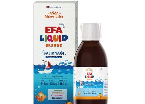 New Life Efa Liquid Balık Yağı Sıvı 150 ml – Portakal Kullananlar