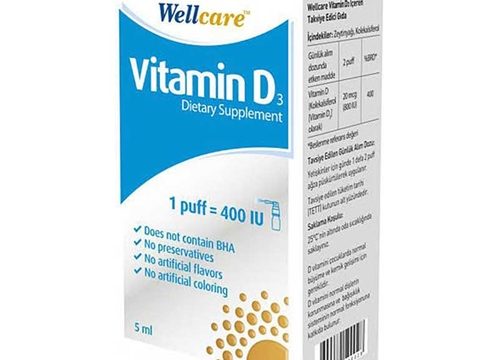 Wellcare Vitamin D3 İçeren Diyet Takviyesi 5 ml 1 Fıs 400 IU Kullananlar